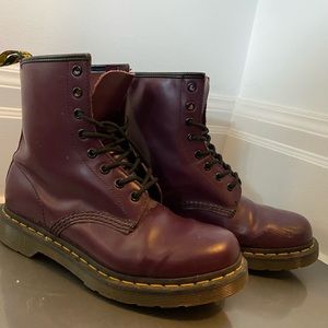 Purple Dr. Martens Women’s Leather Lace Up Boots
